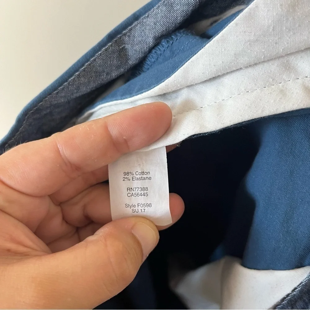 J. Crew Flex Chino‎ Dark Blue Shorts 33W